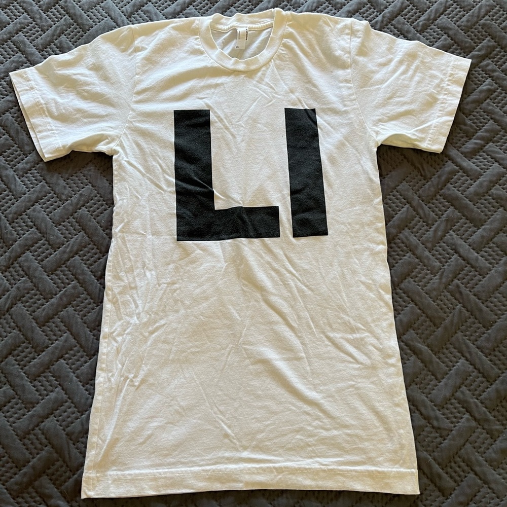 American Apparel letter “L l” crew tee.